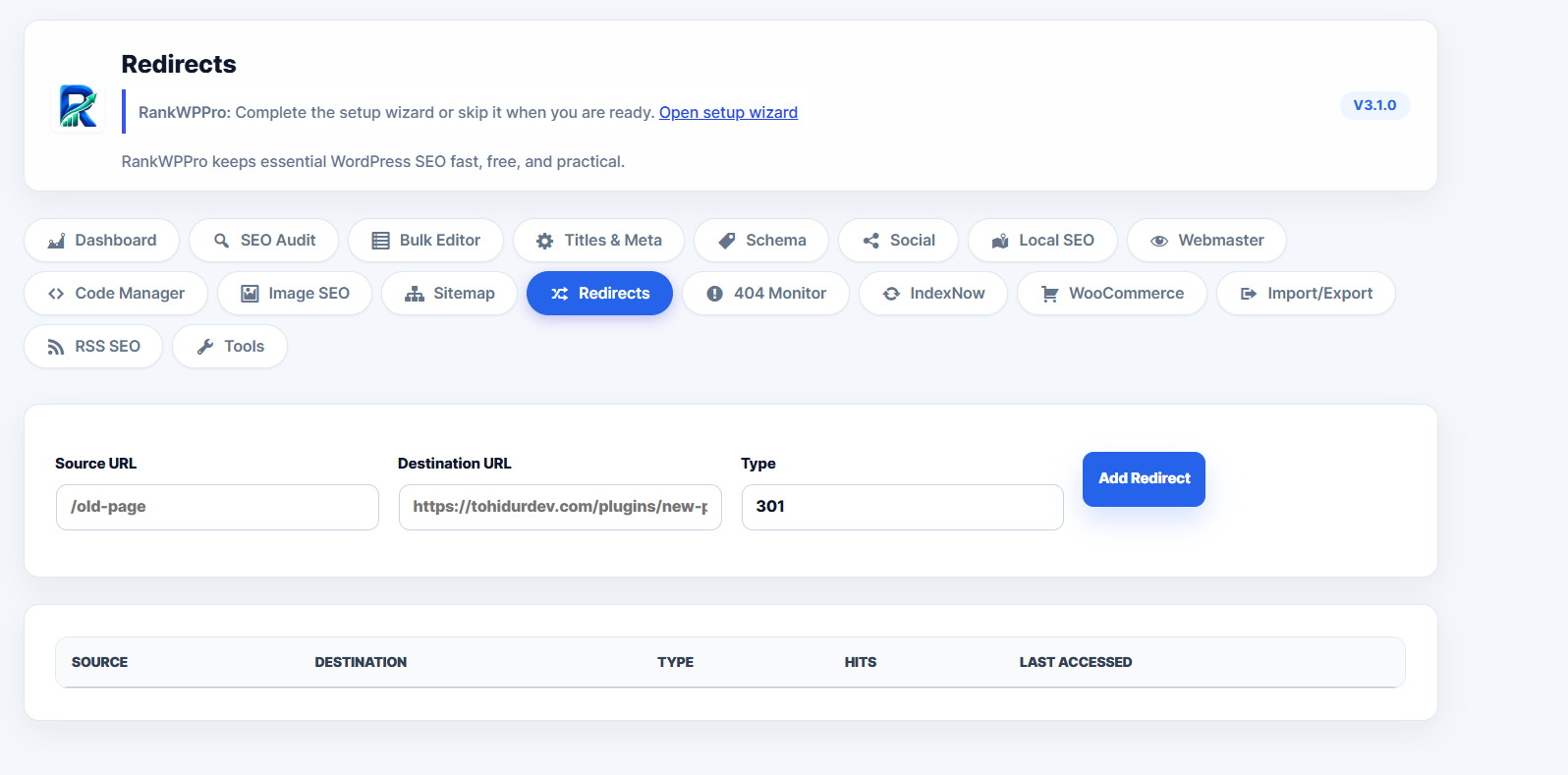 Redirect manager
